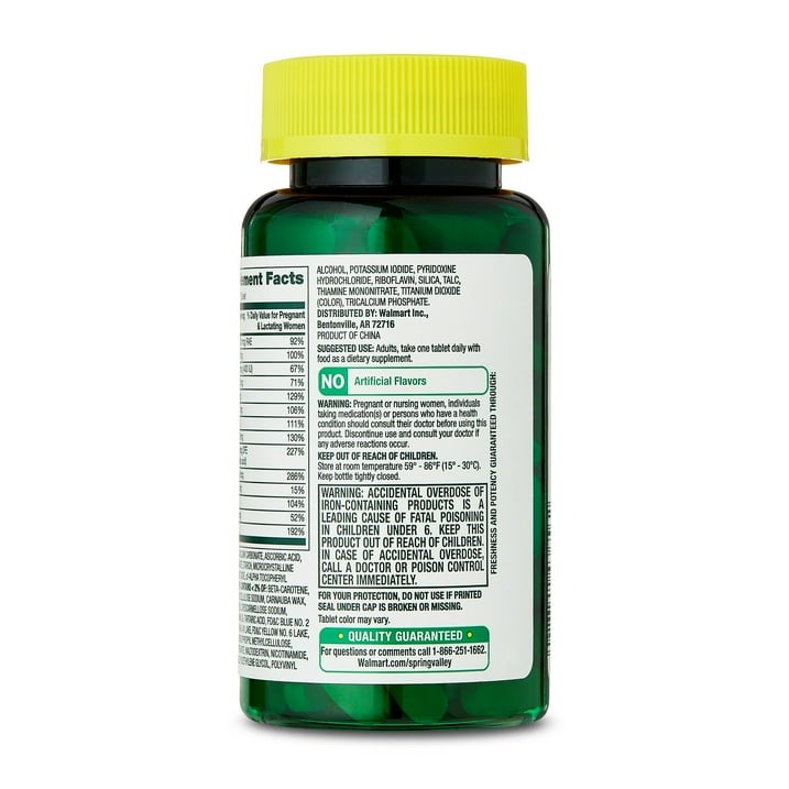 Spring Valley Prenatal Multivitamin Tablets Pregnant Nursing Women 100 Count