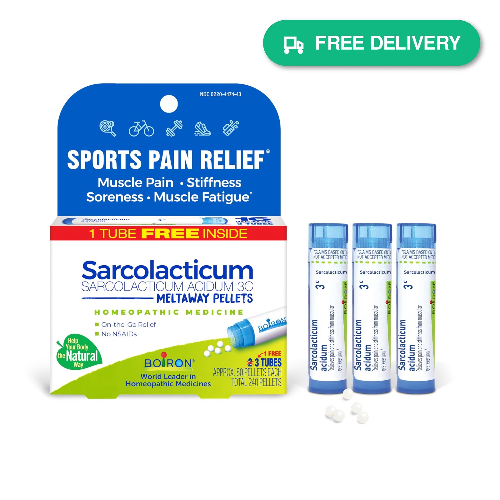 Boiron Sarcolacticum Acidum 3C Homeopathic Single Medicine for SportsPain,…