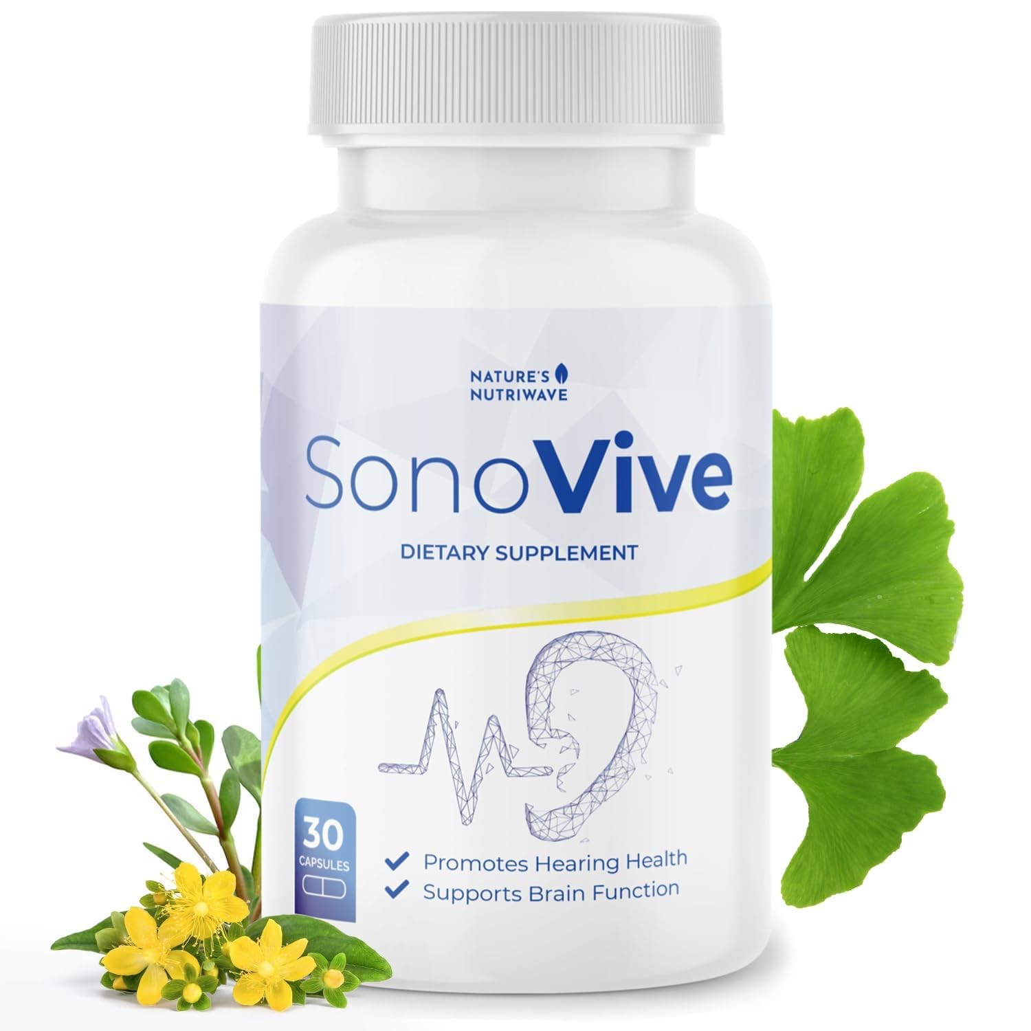 Nature’s NutriWave SonoVive Ear Wellness & Focus Support, 30 Capsules