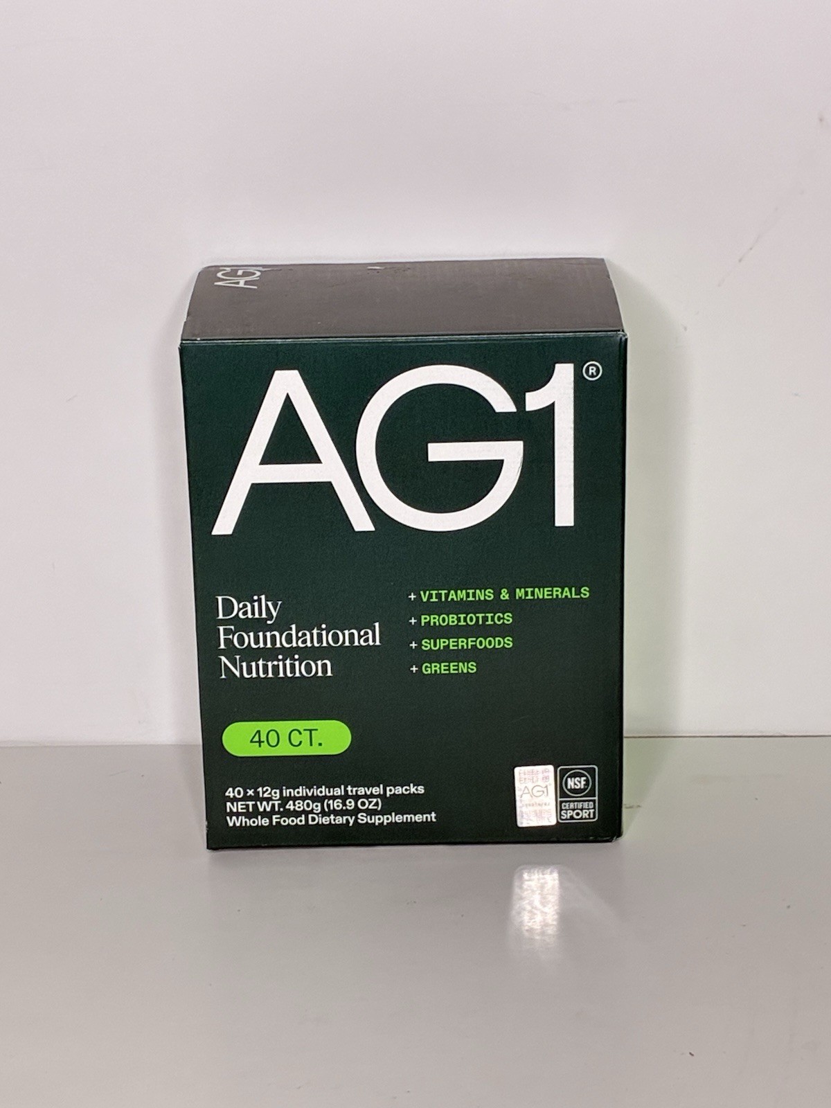 Athletic Greens AG1 40ct Daily Foundational Nutrition 40x12g Pks Exp 2027 OB