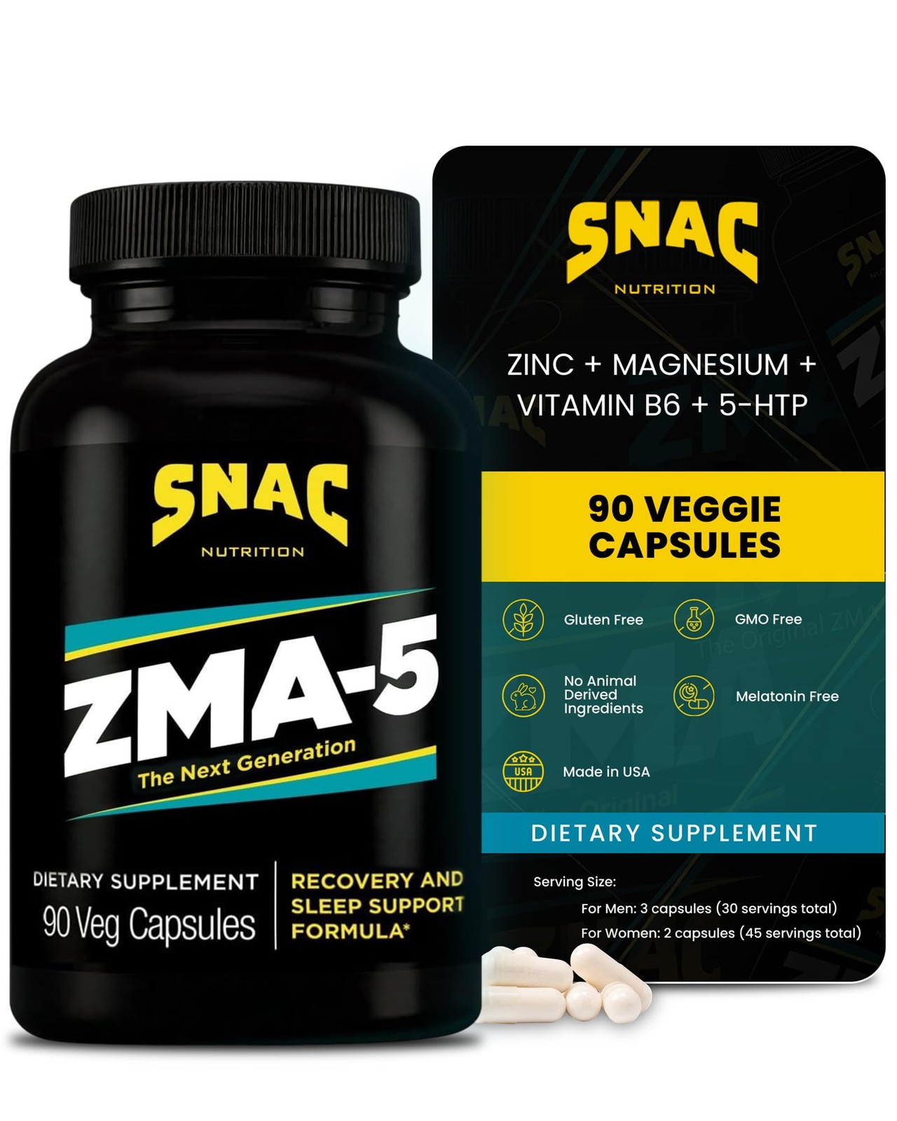 SNAC ZMA-5 Mineral Supplement – 90 Caps