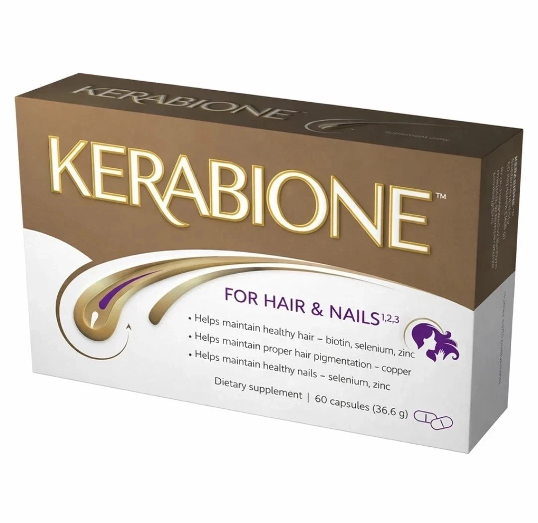3 x Kerabione 60 Caps Hair Nails Skin | Biotin Zinc Selenium Amino Acids Swiss
