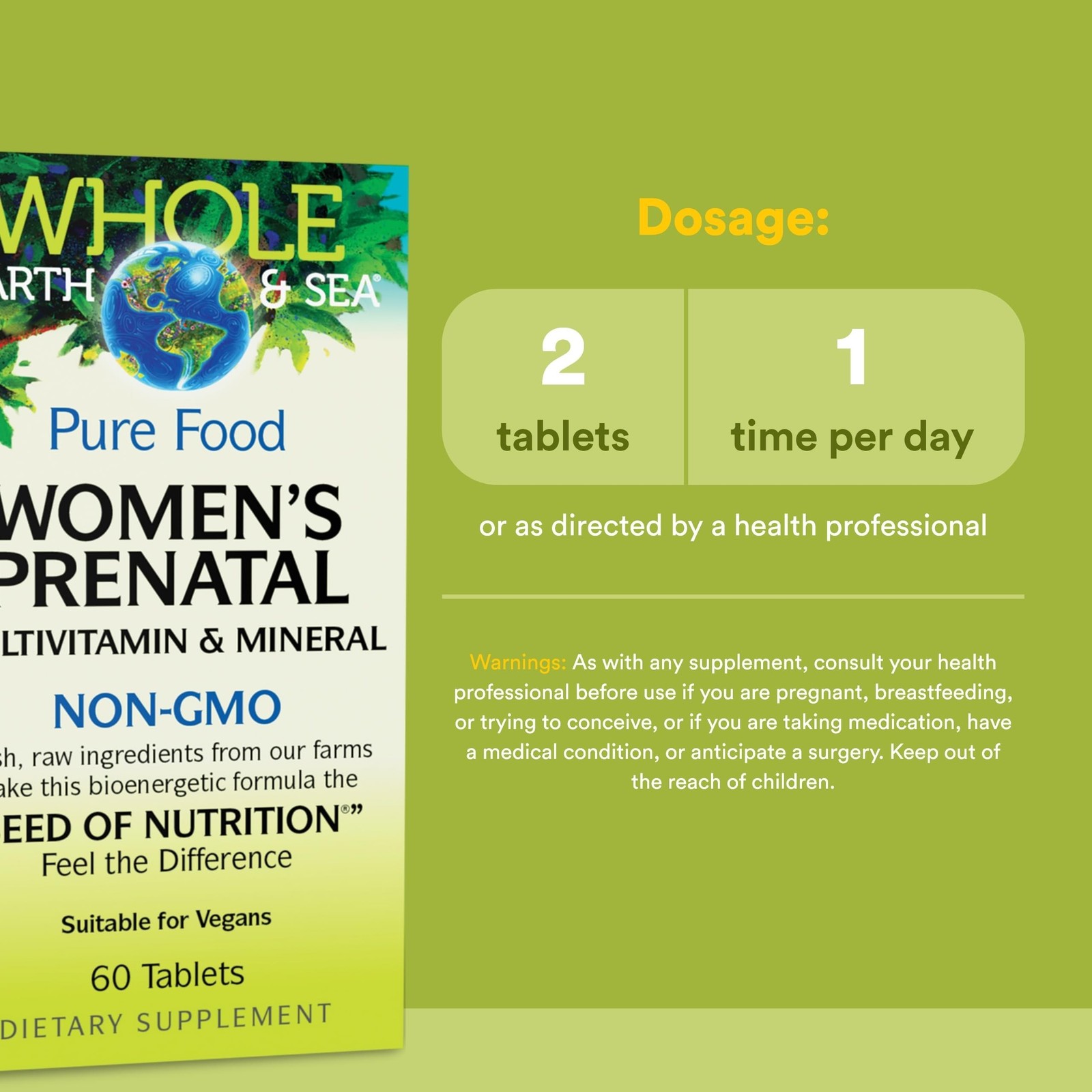 Whole Earth & Sea from Natural Factors, Women’s Prenatal Multivitamin and Min…