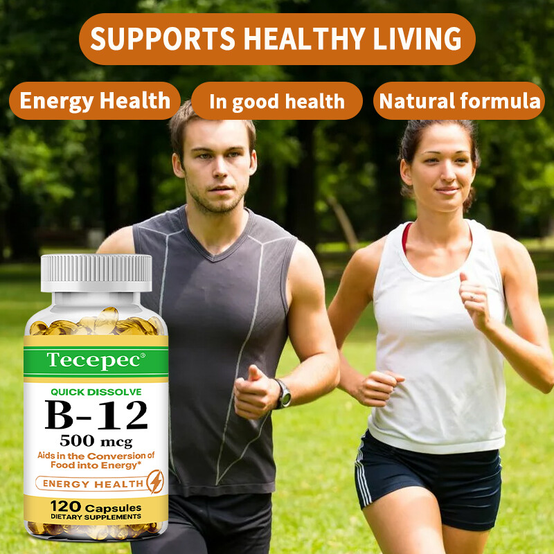 Vitamin B12 Nutritional Supplements Maintaining Nervous System 120 Softgels