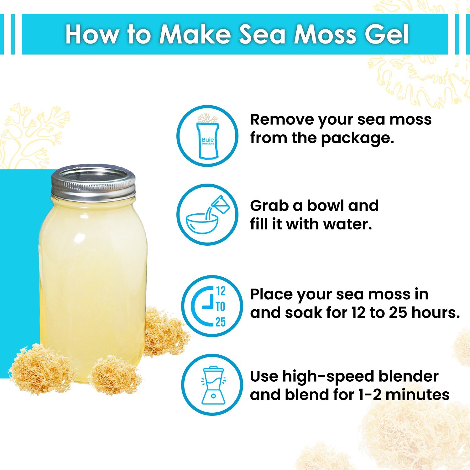 Irish Sea Moss 8oz Raw Organic Sun-Dried | Wildcrafted from St. Lucia