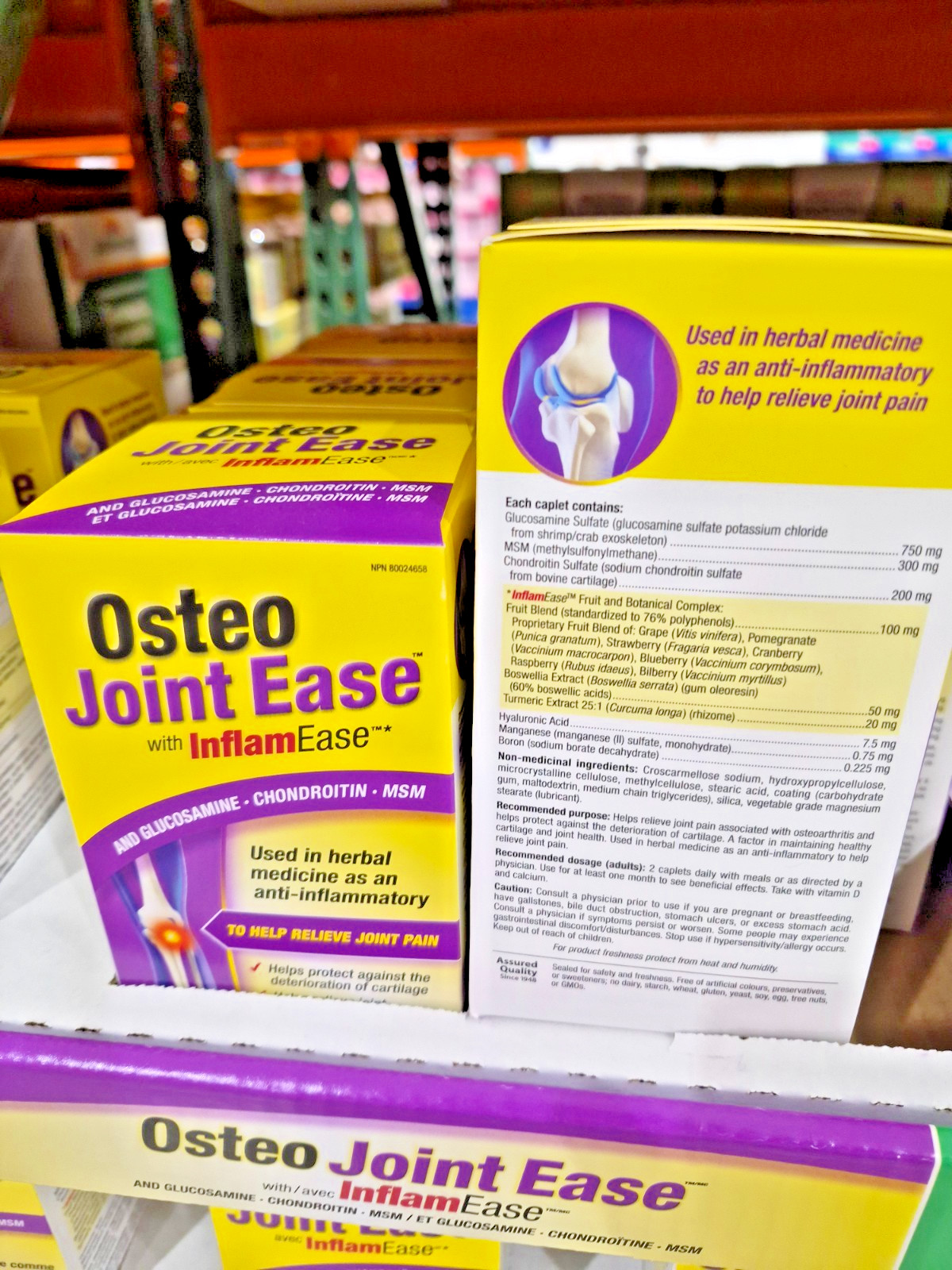 1 PACK Webber Naturals Osteo Joint Ease 180 Caplets Total -CANADA -NO TARIFFS