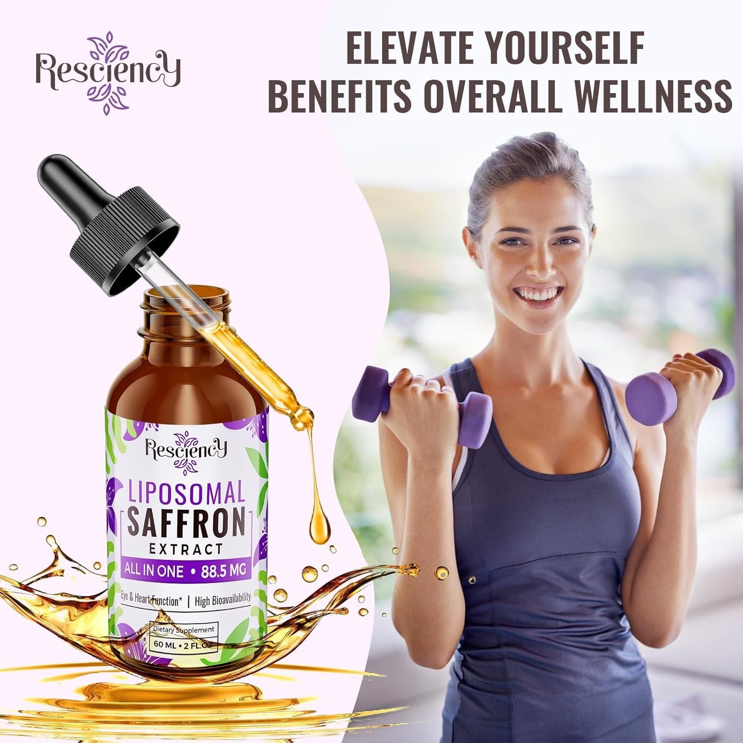 Saffron Supplements – 88.5 Mg Saffron Extract Better Bioavailability Liposomal D