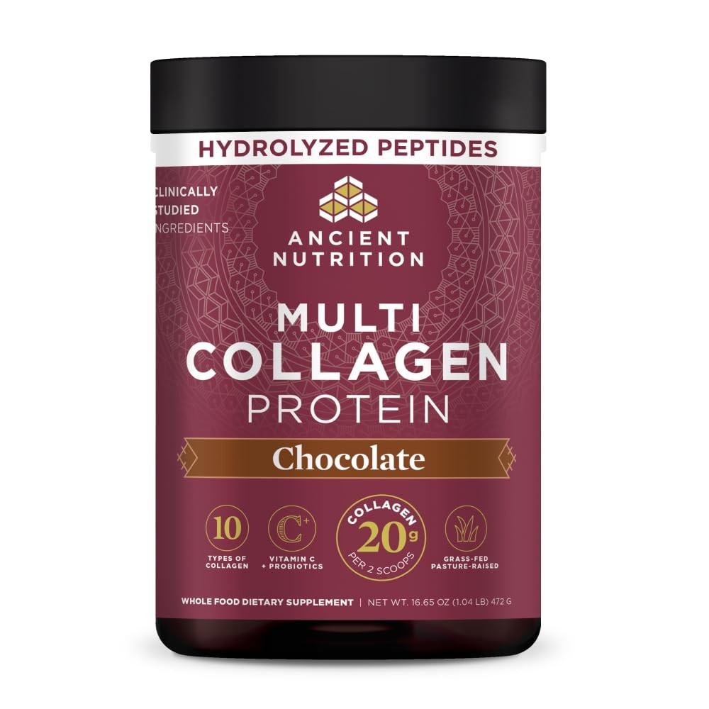 Ancient Nutrition Multi Collagen Peptides Packets, Unflavored, 24 Servings