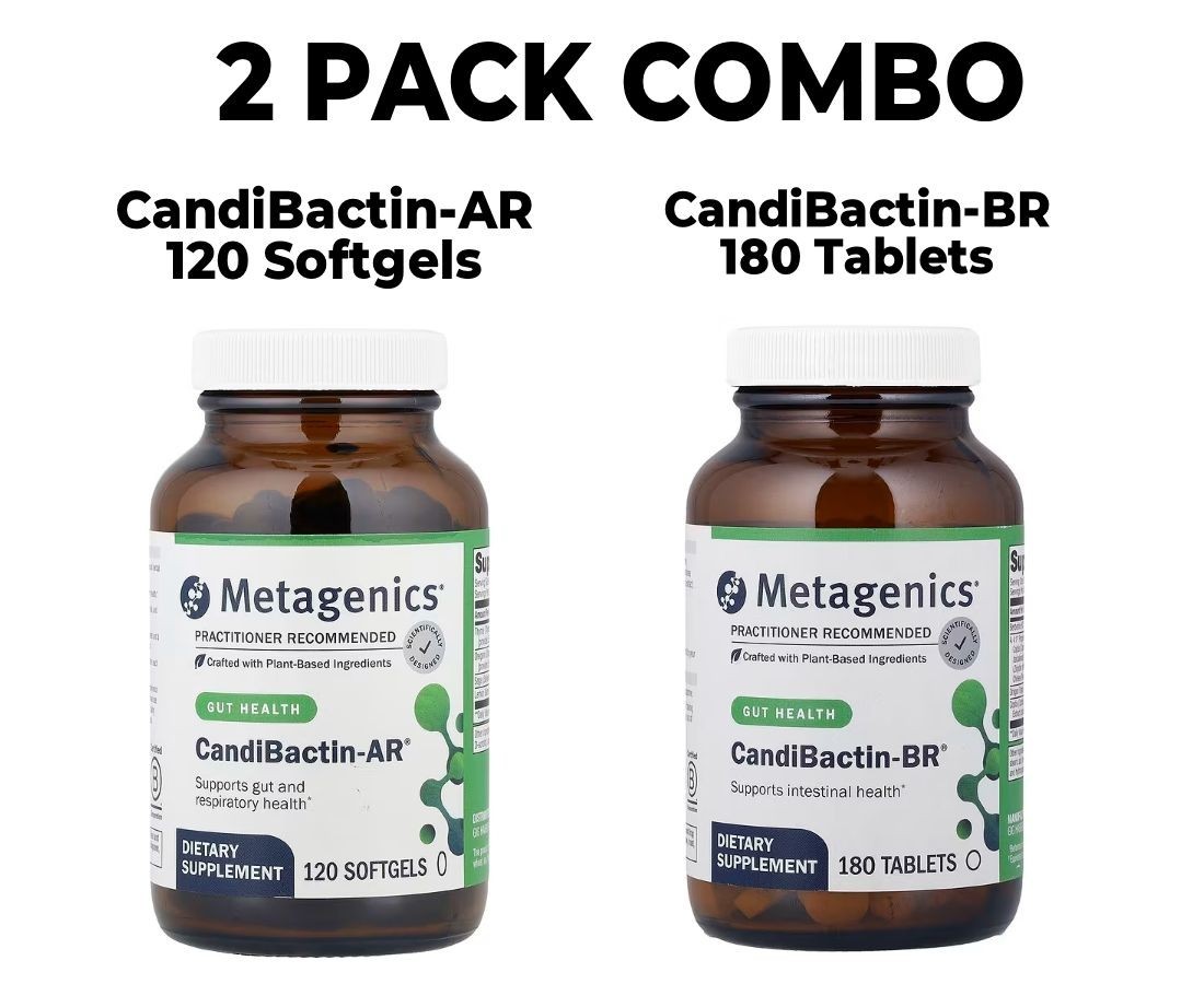 Metagenics, CandiBactin-BR, 180 Tablets + CandiBactin-AR, 120 softgels, 2 Pack