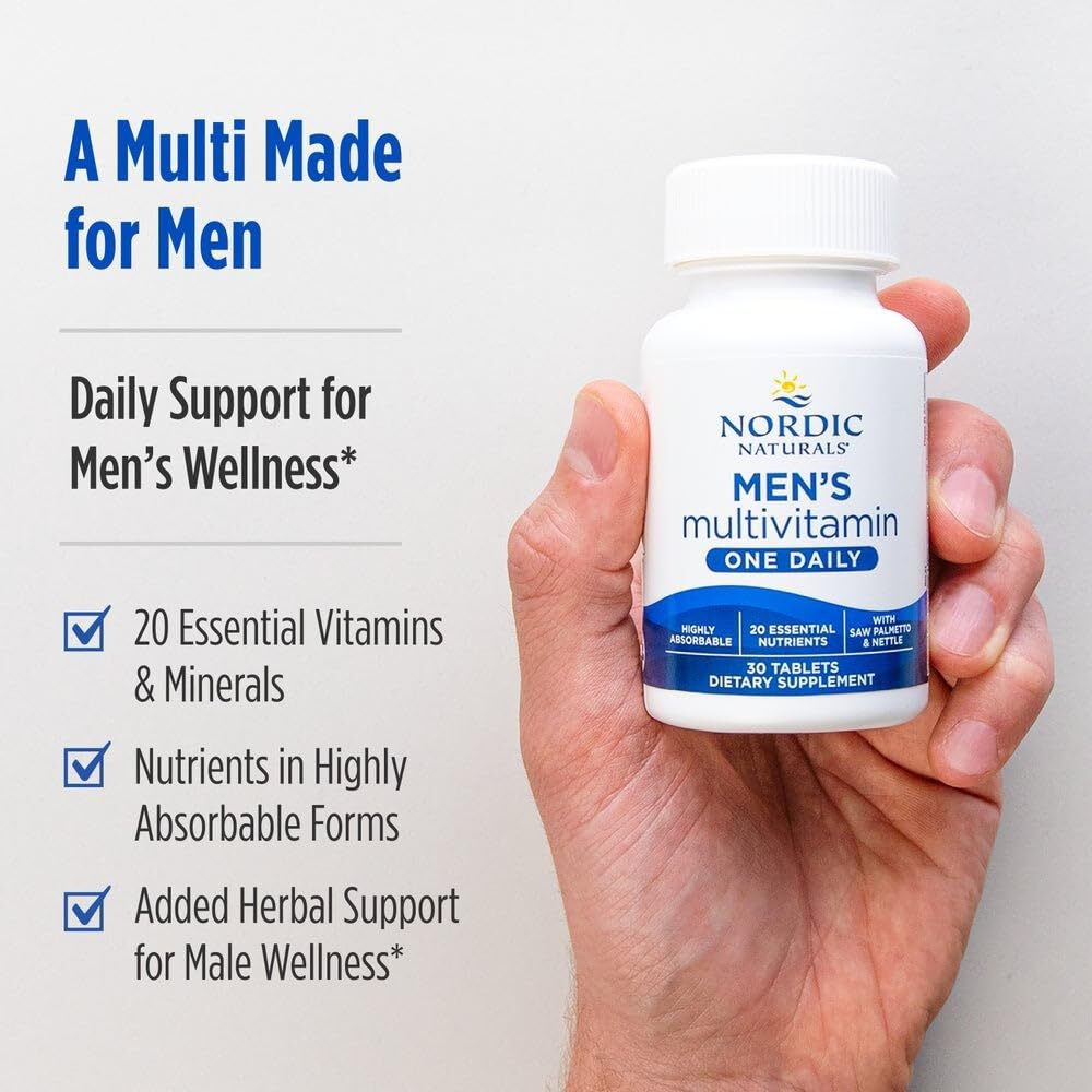 9/26 Nordic Naturals Men’s Multivitamin One Daily – Bone, Energy, & Blood-Vessel