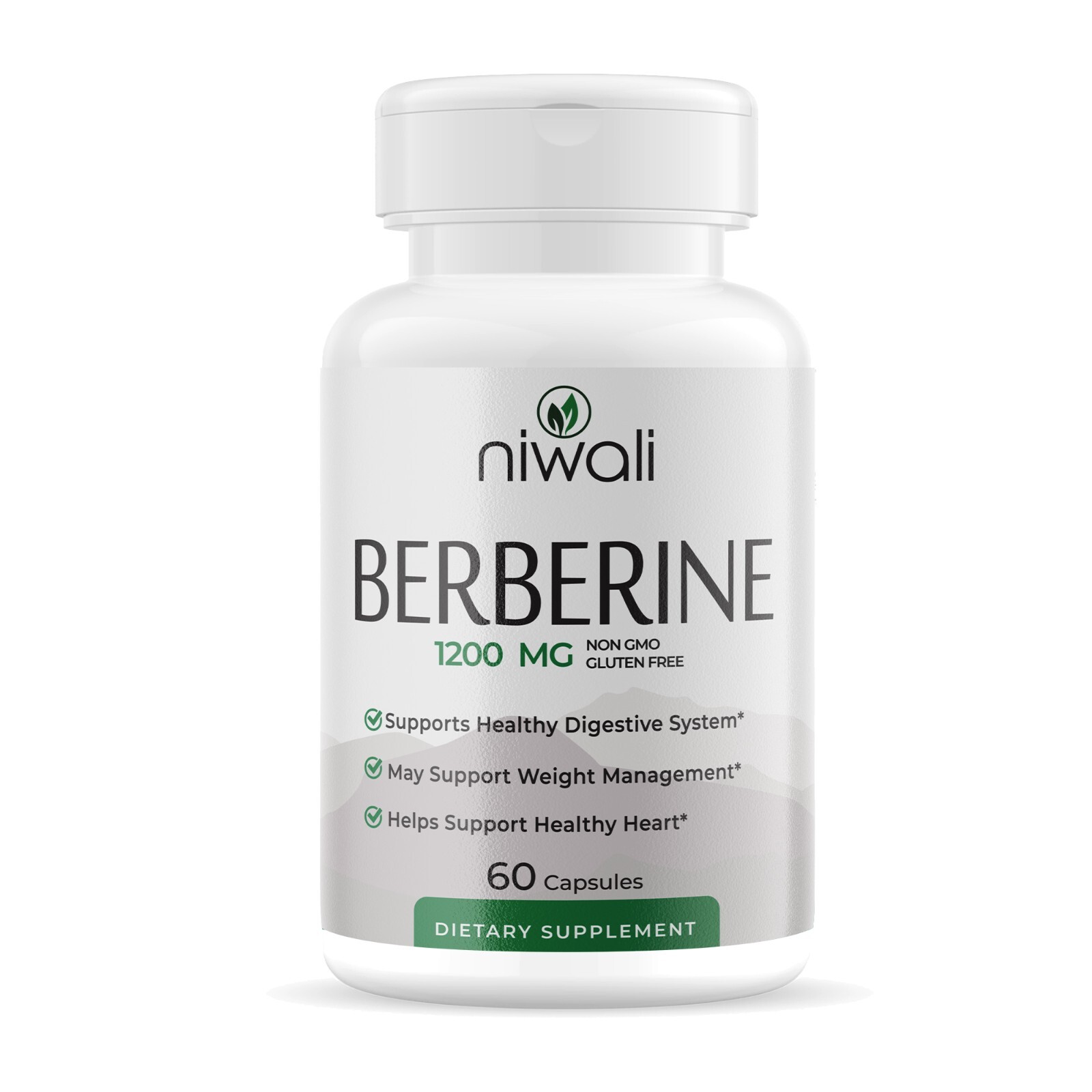 Niwali Berberine Supplement | Potent 1200mg Per Serving | Berberine HCI Root