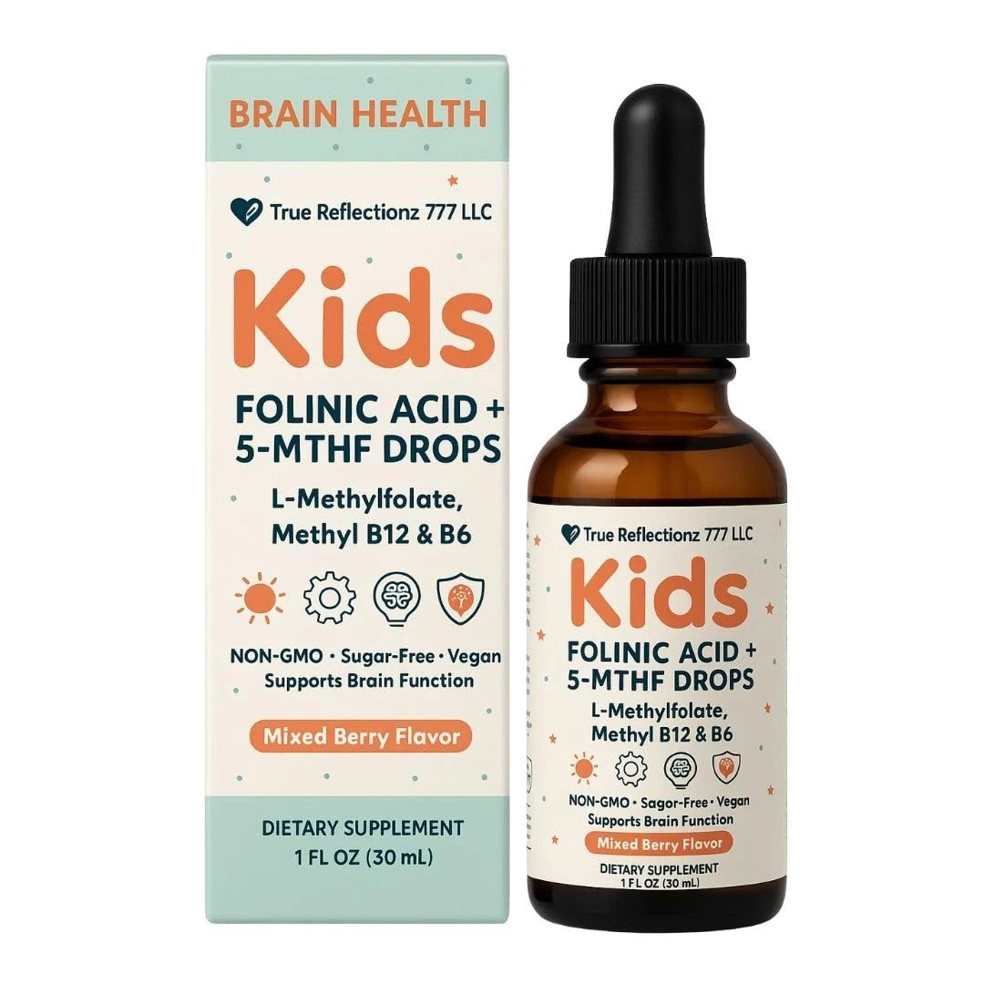 Folinic Acid Drops Methylfolate B12 B6 D3 Magnesium Brain Focus Support