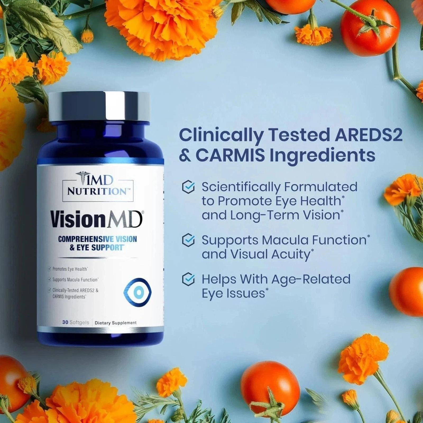 High-Quality 1MD Nutrition Vision MD Eye Vitamin CARMIS – Eye Supplement – 30…