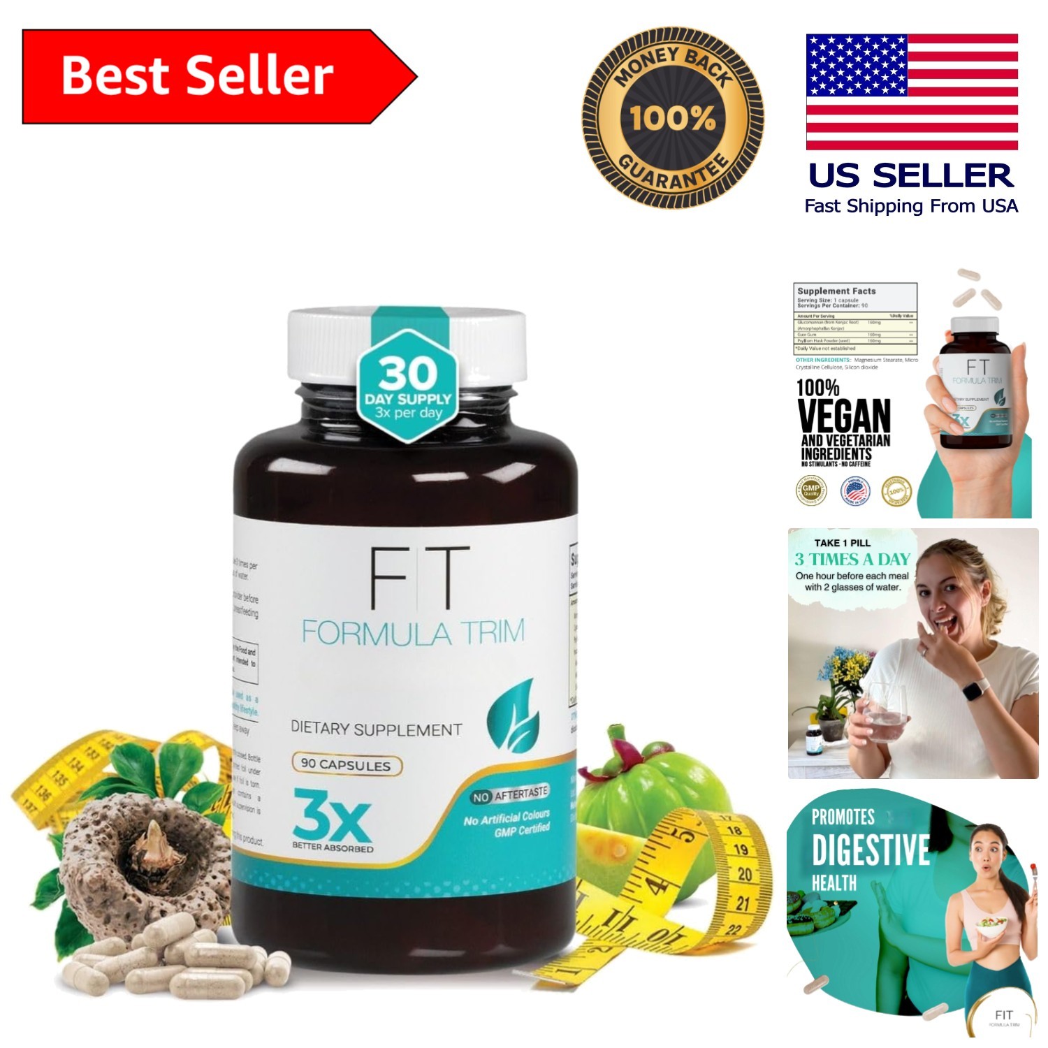 Stimulant-Free Appetite Support – Promotes Digestive Health, 90 Capsules