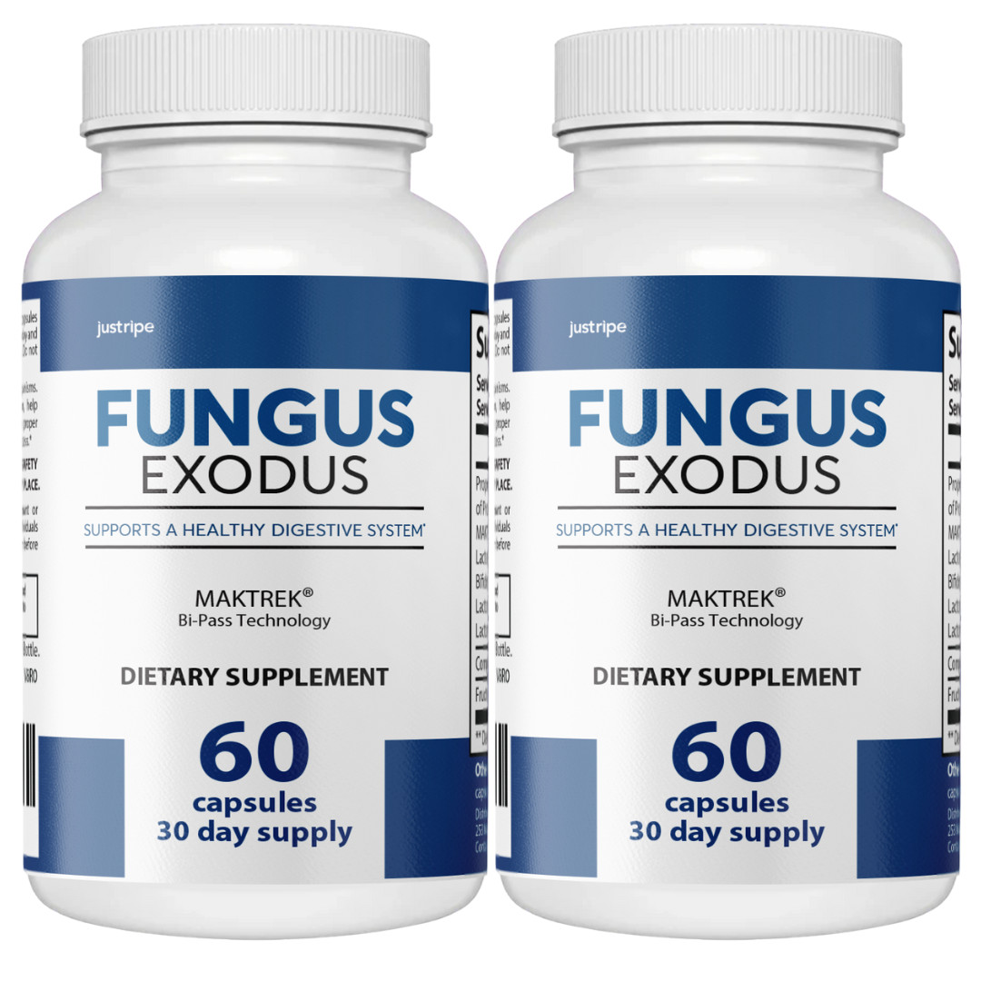 Fungus Exodus Healthy Digestive Support Supplement, Gut Health – 2 Bottles