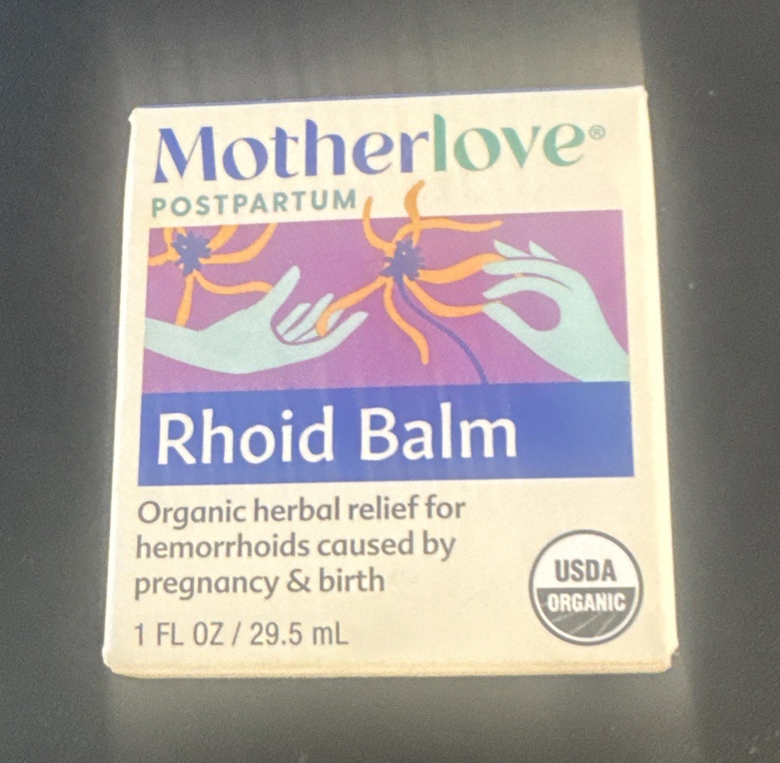 Motherlove: Rhoid Balm 1 FL OZ 29.5 mL Postpartum Organic Herbal Relief Non GMO