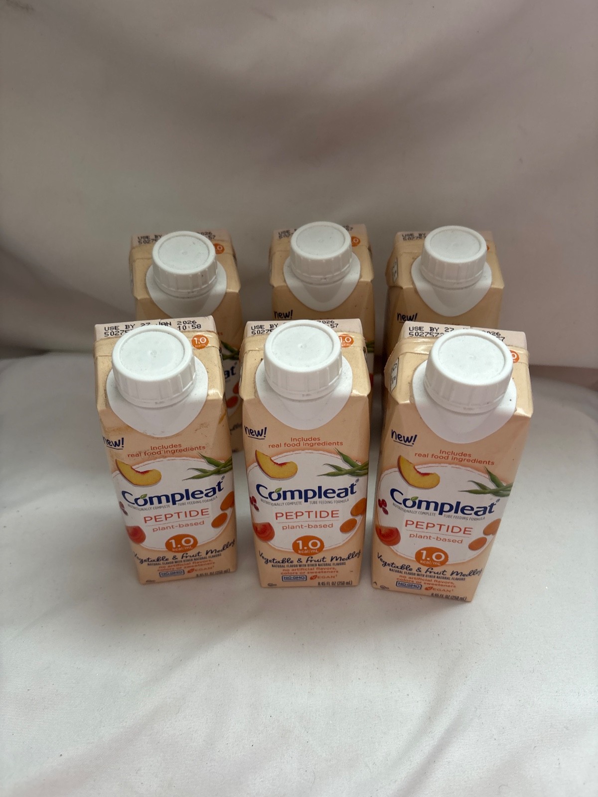 6 – Nestle Compleat Peptide 1.0 Tube Feeding Formula Vegetable / Fruit Medley