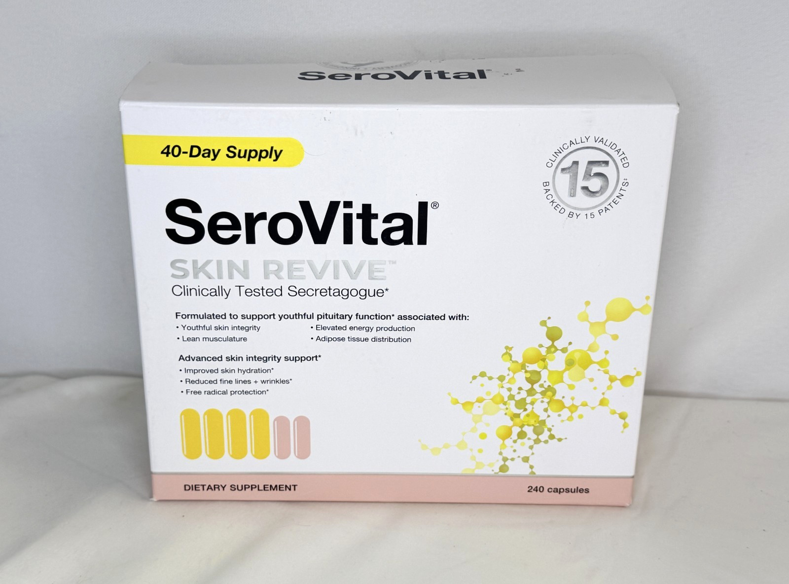 SeroVital Skin Revive 240-Capsules 40 Days Supply Anti-Aging Dietary Supplement