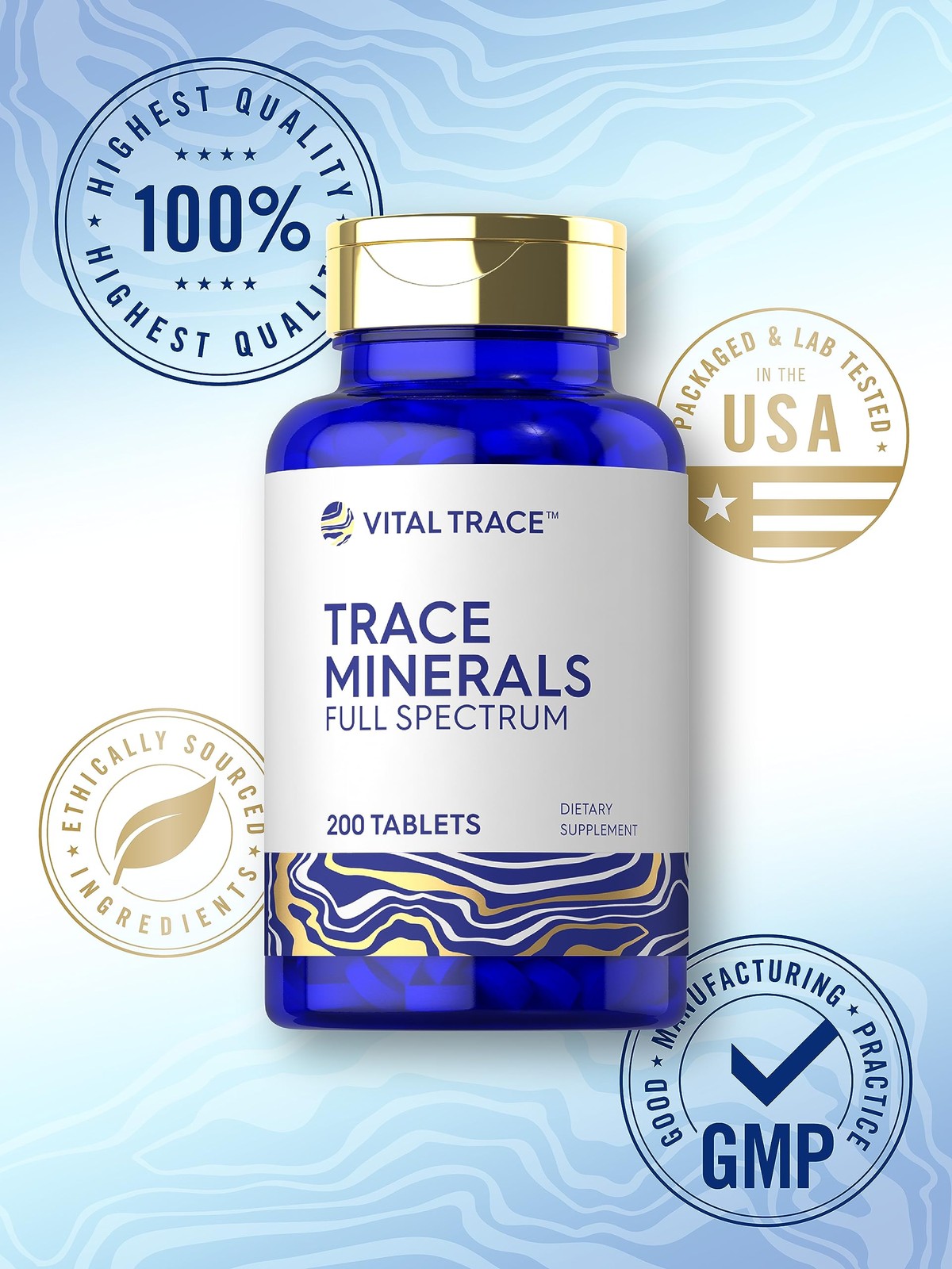 Carlyle Trace Minerals | 200 Tablets | Full Spectrum 200 Count (Pack of 1)
