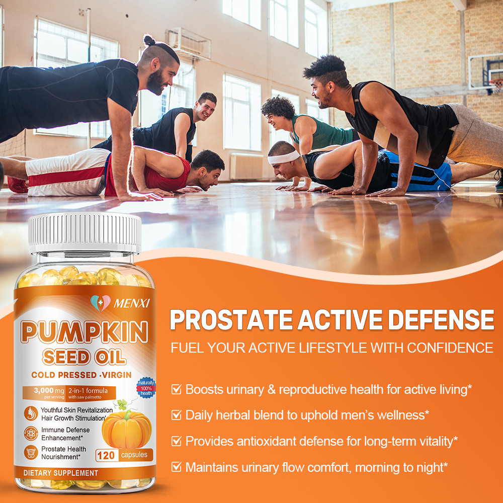 3 Packs Pumpkin Seed Oil Saw Palmetto Softgels – Natural Prostate Support