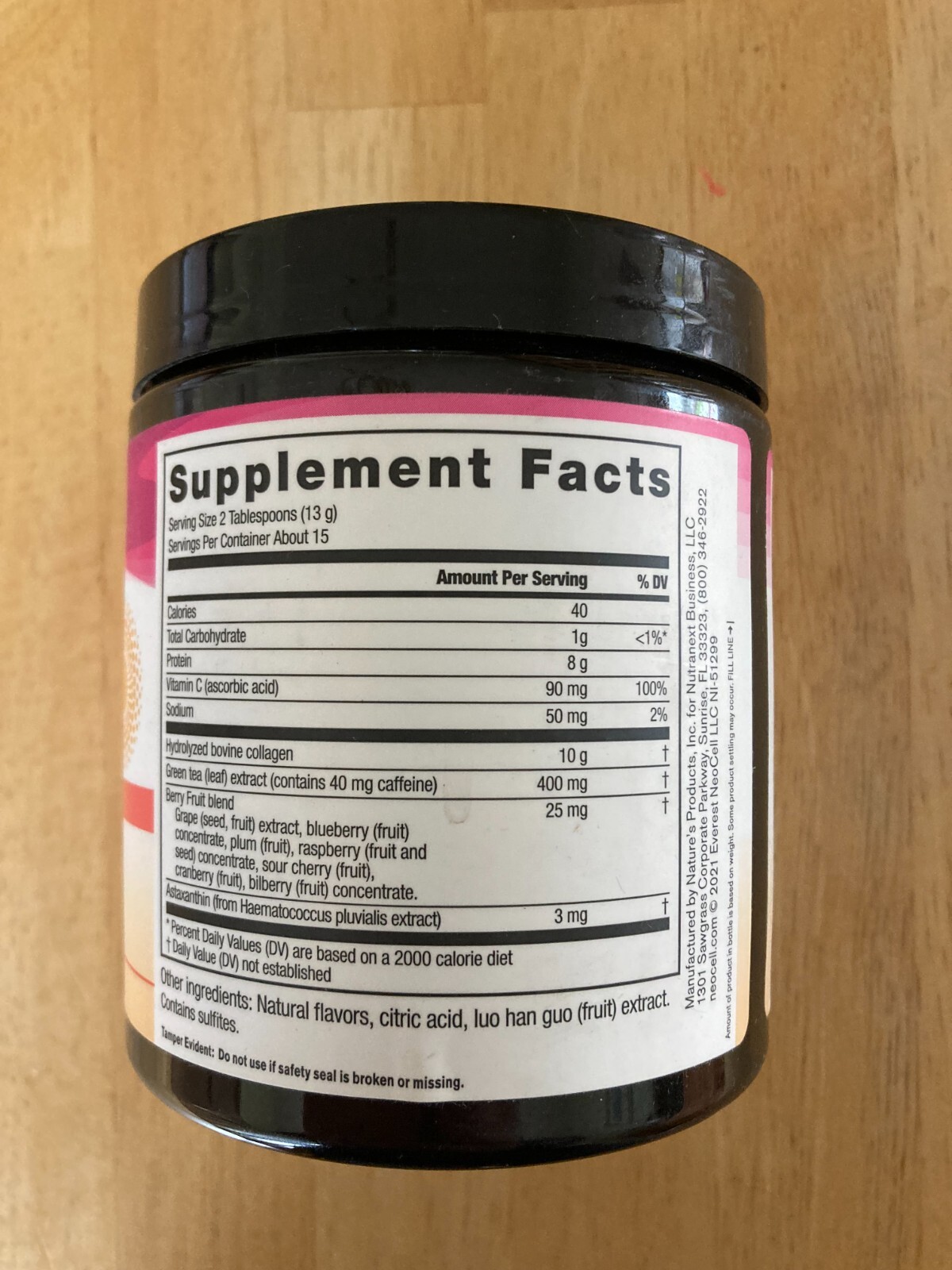 Neocell Rise & Renew Collagen Powder Blood Orange Apricot 7 oz 3in1 Smooth