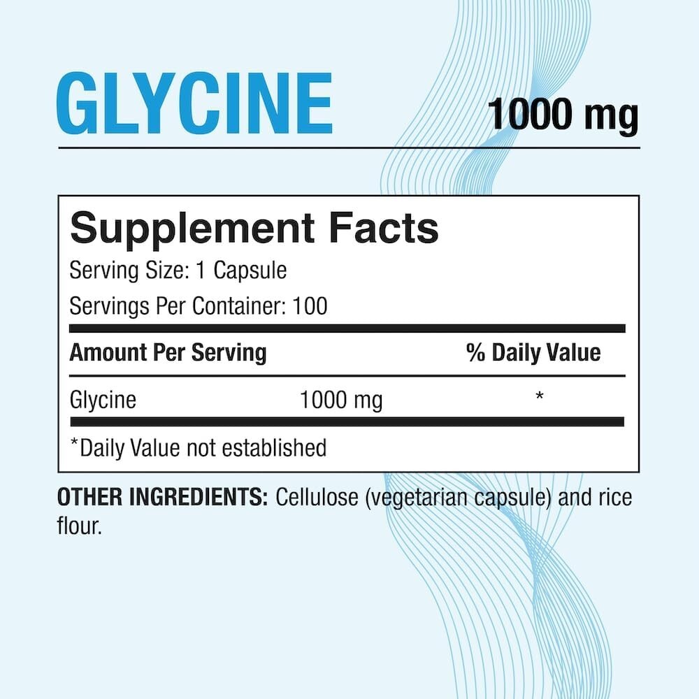 Puregen Labs Glycine | 1000 mg 100 Veg Capsules | 2Pk | Exp. 07/27