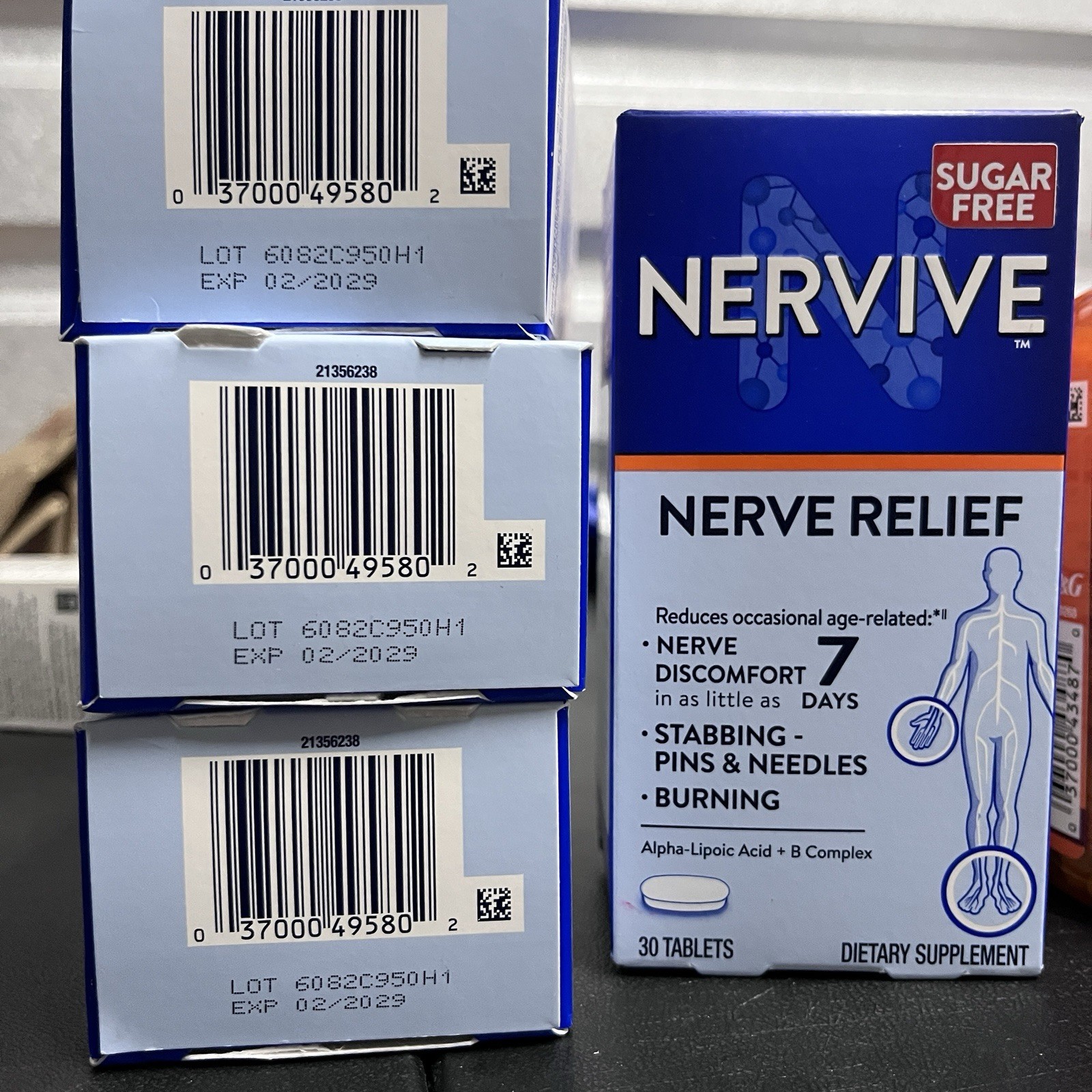 Nervive Nerve Relief, Reduces Nerve Pain & Discomfort, 30 Tablets Exp 03/2027