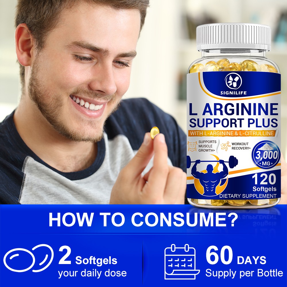 L-Arginine L-Citrulline 3000mg Extra Strength Nitric Oxide & Circulation Boost