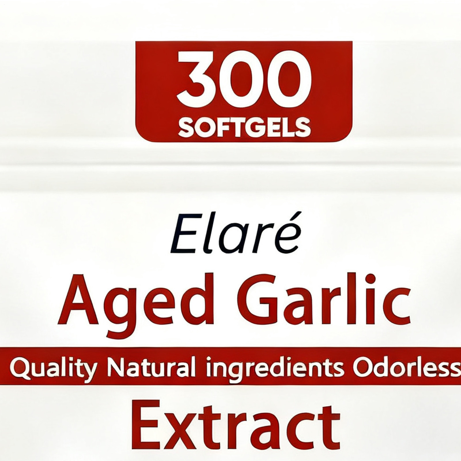 Elare Aged Garlic Extract, 300 Softgels, 7500mg Odorless | Heart & Immune set 1