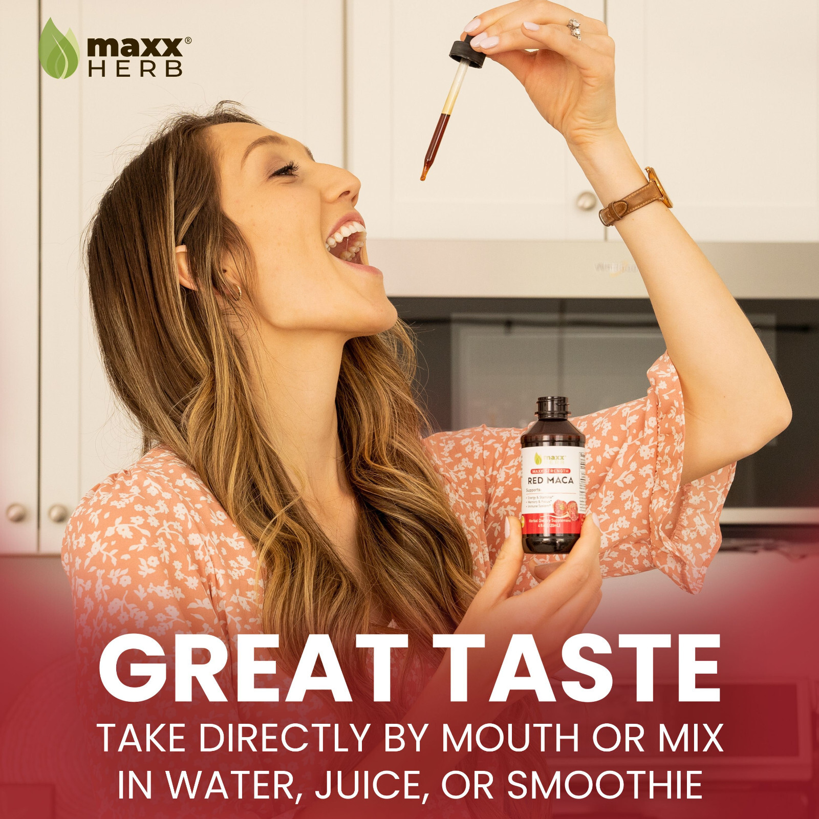 Maxx Herb Red Maca Root Extract Liquid for Energy, Stamina, Memory & Focus, 4oz