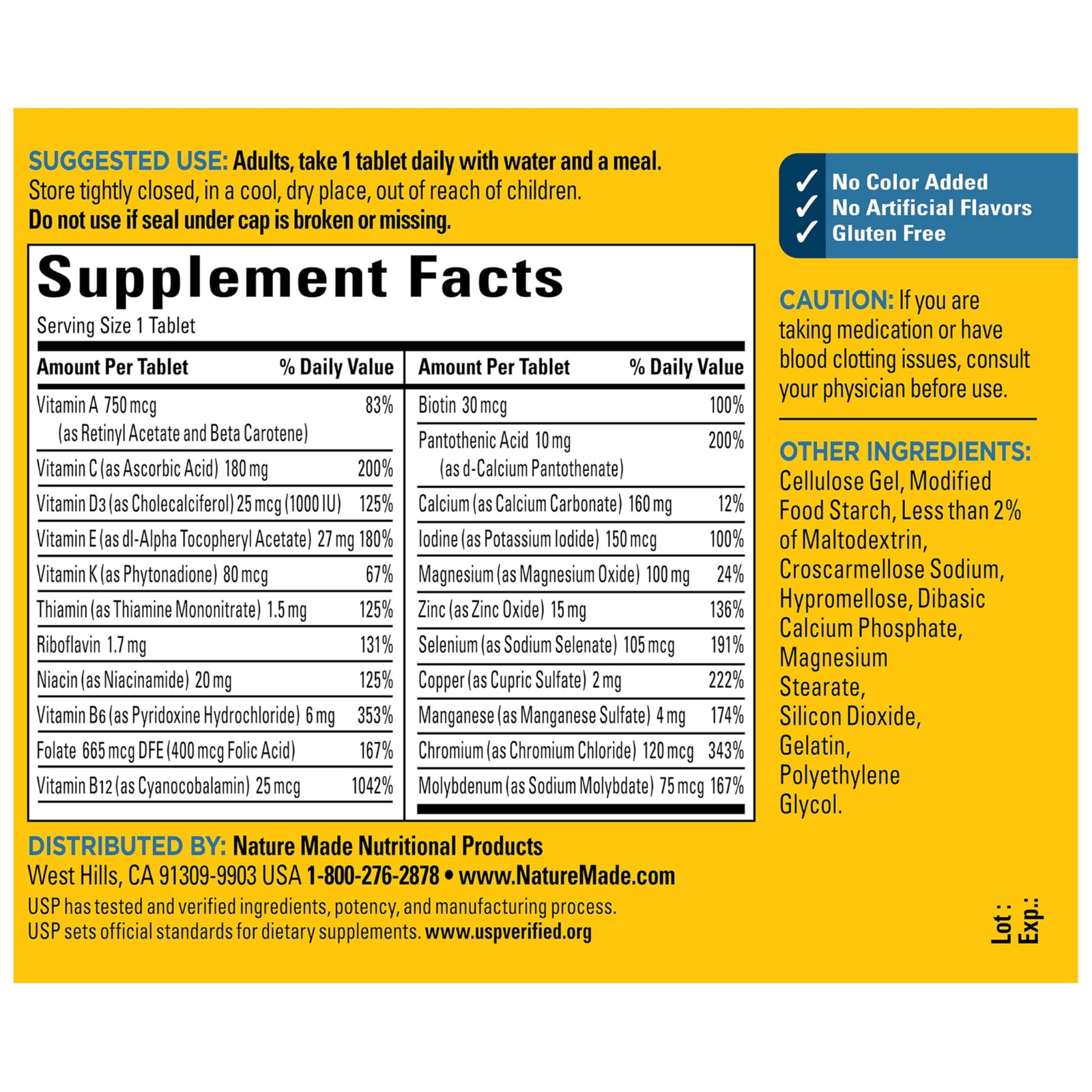 Nature Made Multivitamin for Men Over 50, Mens Multivitamins 50 Plus, Daily…