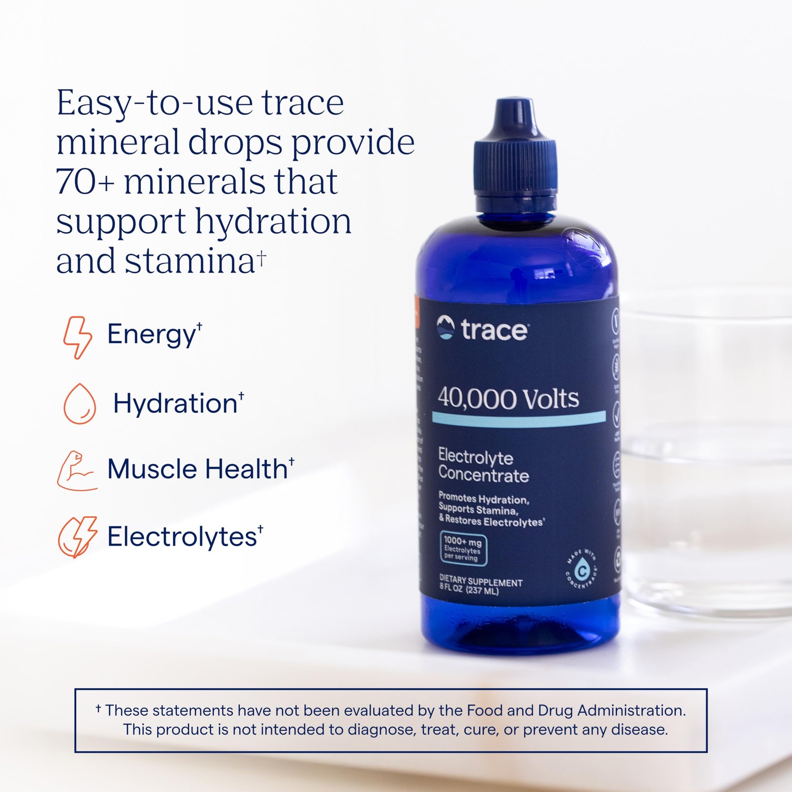 Trace Minerals 40,000 Volts – Supports Hydration, Energy, Muscles, Stamina, and
