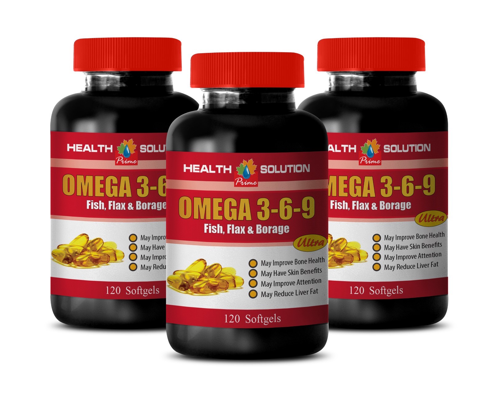 omega essential acids – OMEGA 3-6-9 Fish Oil – reduce liver fat 3 Bottles