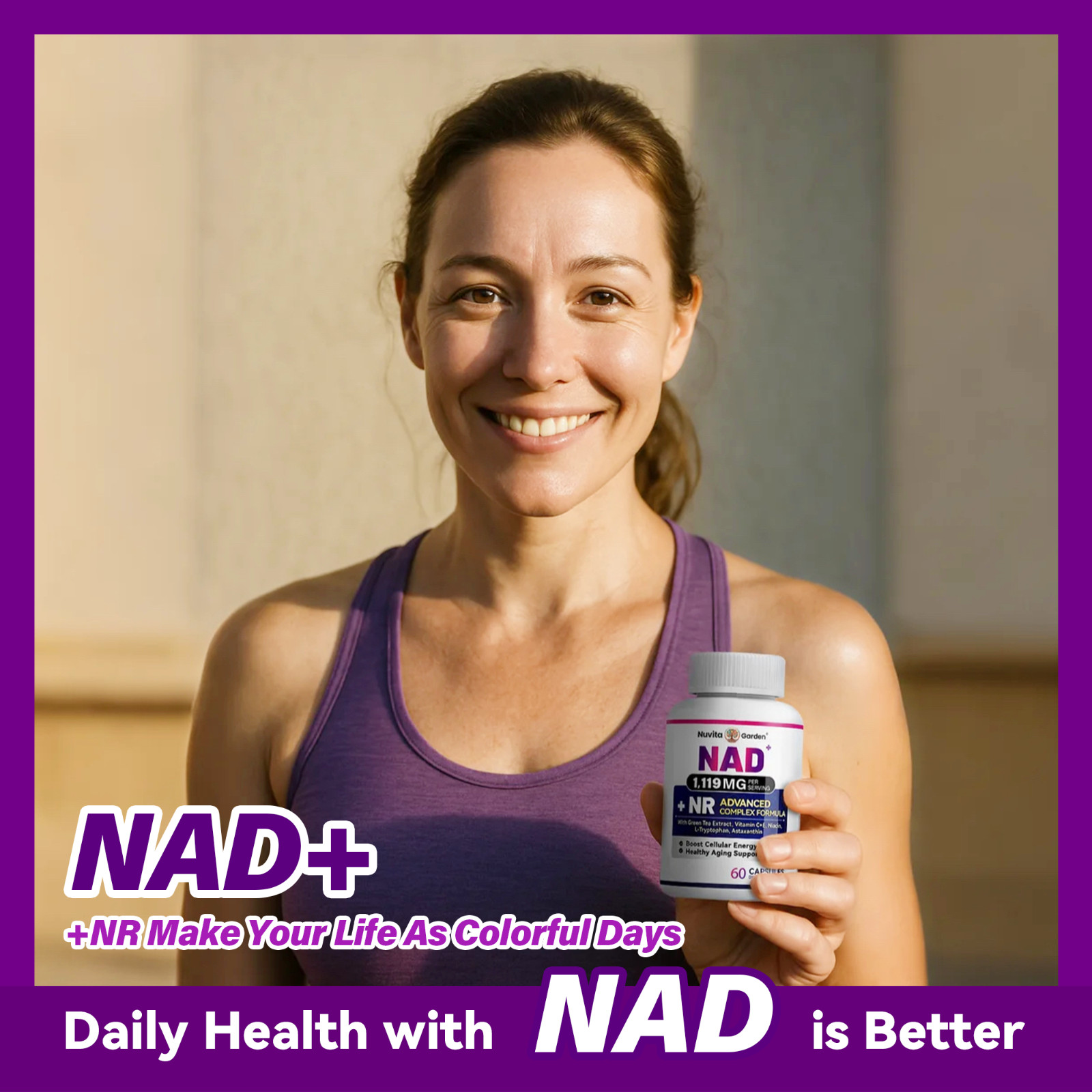 NAD+ Supplement, Nicotinamide Riboside 150mg, with Vitamin C&E, Anti-Aging