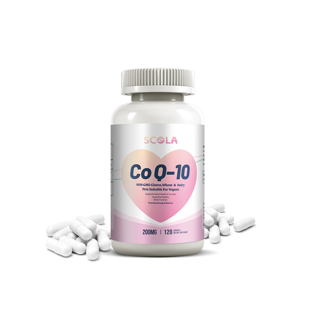 CoQ10 200mg, 120 PCS, Vegetarian Capsules, Non-GMO (Coenzyme Q10) Heart Support