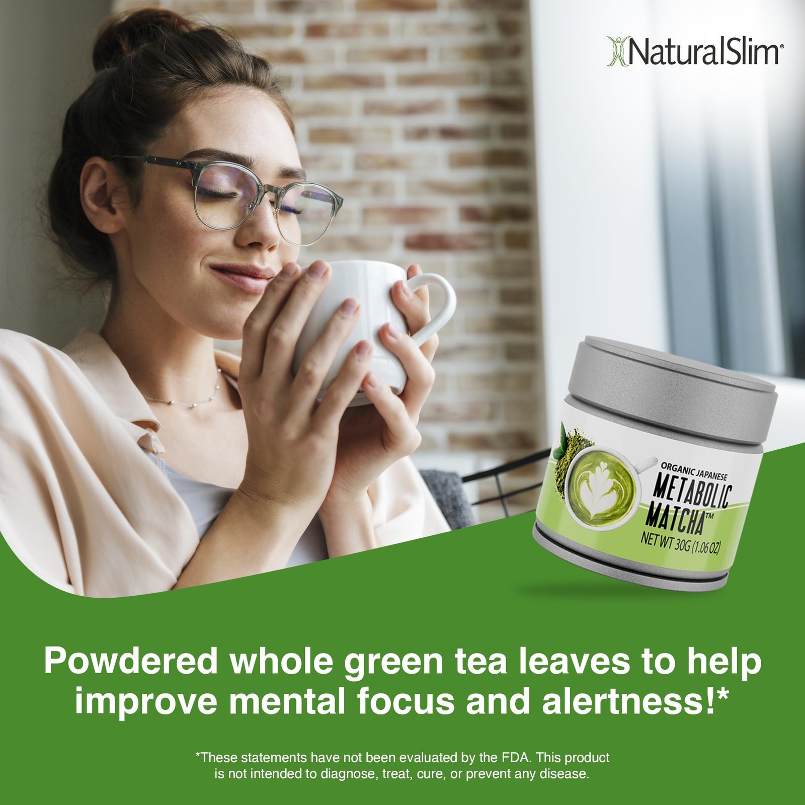 NaturalSlim Metabolic Matcha Green Tea Powder – Metabolism Weight Loss Organi…