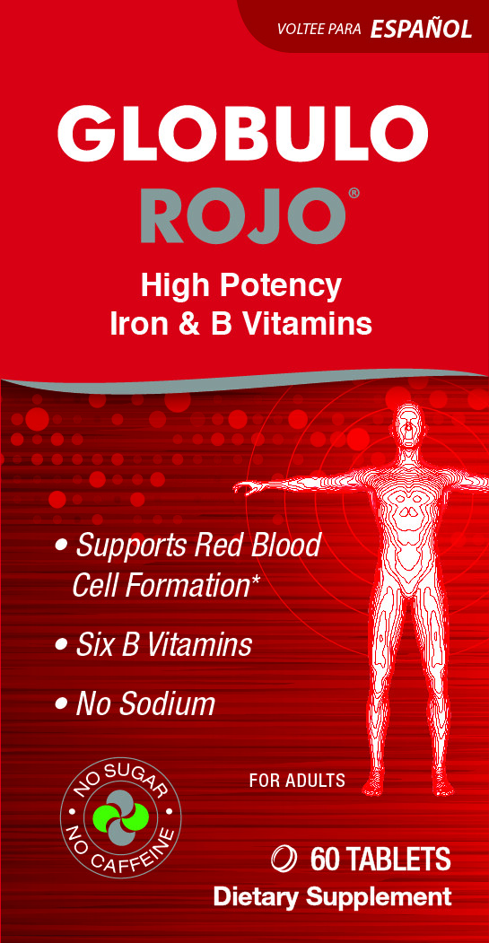 Globulo Rojo Multivitamin w/ High Potency Vitamin C & Zinc, 60 Tablets, 4/ 2025