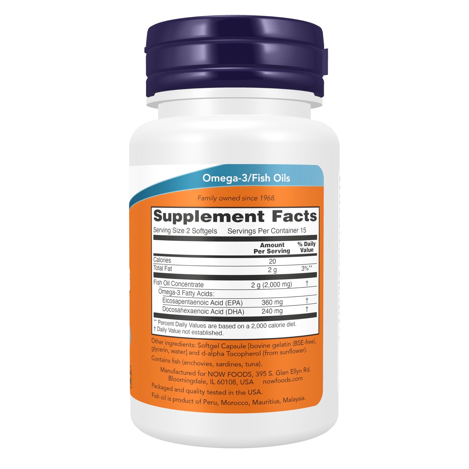 Supplements, Omega-3 180 EPA / 120 DHA, Molecularly Distilled, 30 Softgels