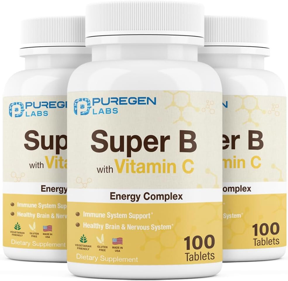 Puregen Labs Super B-Complex 100 Tablets. 3 pk