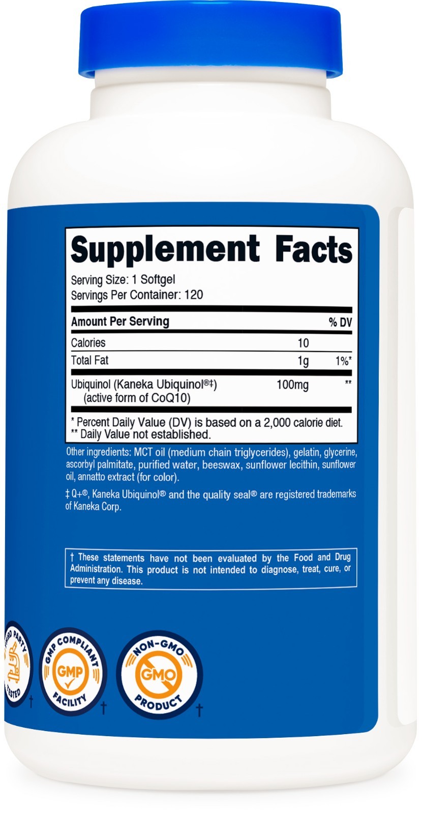 Nutricost Ubiquinol Softgels (120 Servings | 100 mg Per Serving)