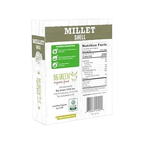 Organic Millet Shells – Gluten-Free, Non-GMO, Vegan Wheat/Rice Alternative 8.8oz