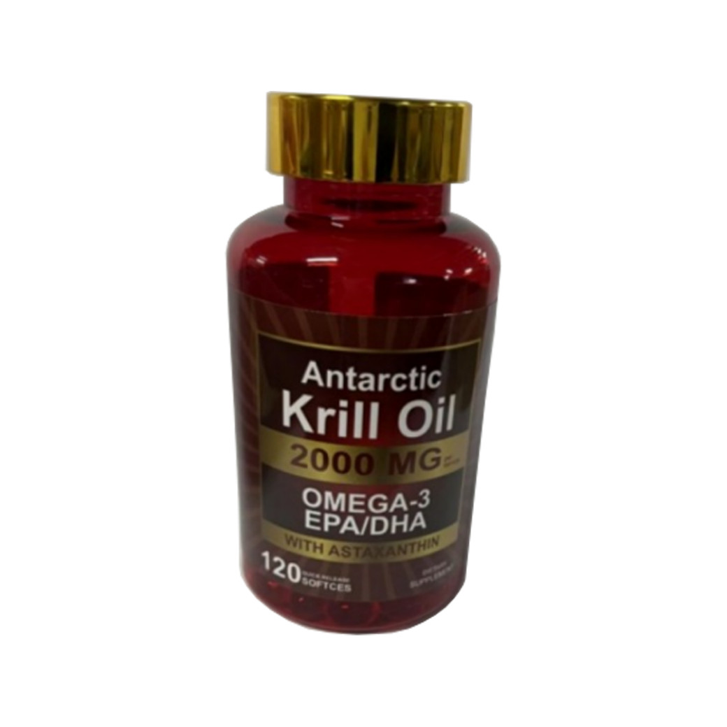 2000 Krill Oil Antarctic mg 120 Softgels |DHA, Omega-3 EPA,with Astaxanthin US