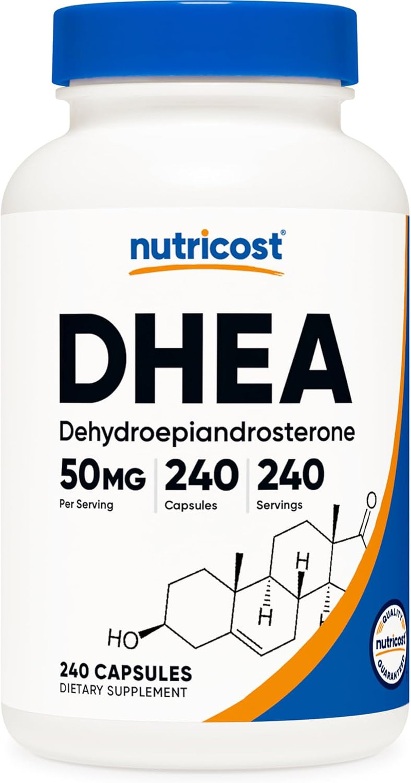 DHEA 50Mg, 240 Capsules – Gluten Free, Soy Free, Non-Gmo, Supplement