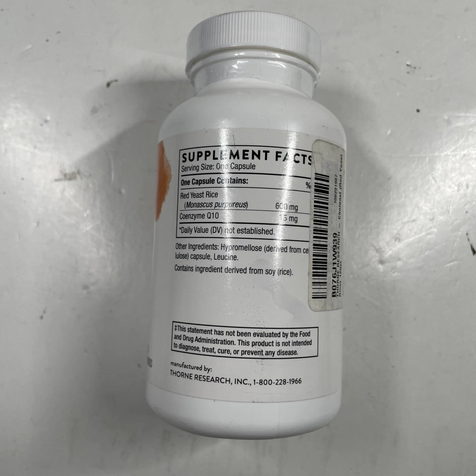 THORNE Red Yeast Rice + CoQ10 – 120 Capsules – EXP 6/2027 New/Sealed