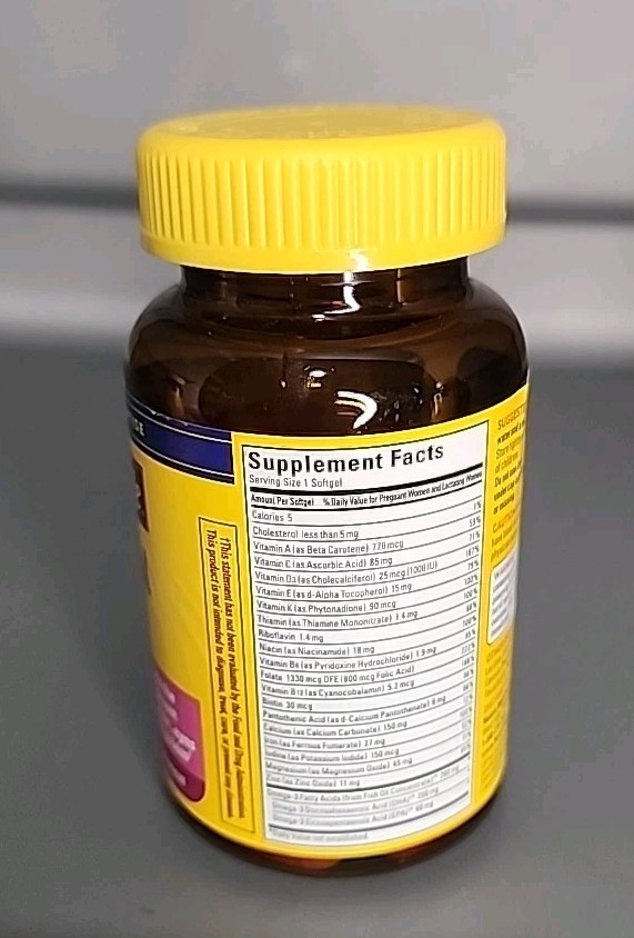 Nature Made Prenatal Folic Acid + DHA, 60 Softgels, Orange Scented 031604027667