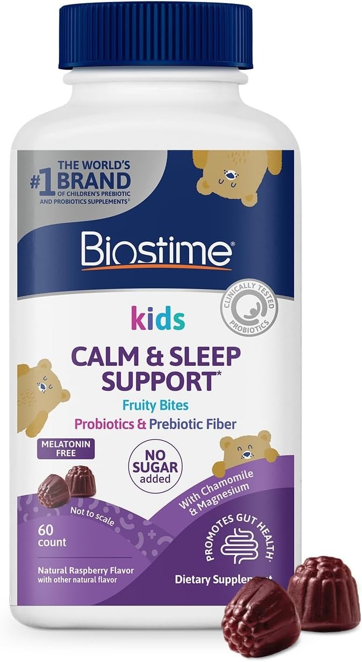 BIOSTIME KIDS CALM & SLEEP SUPPORT FRUITY BITES | MELATONIN FREE NO ADDED SUGAR