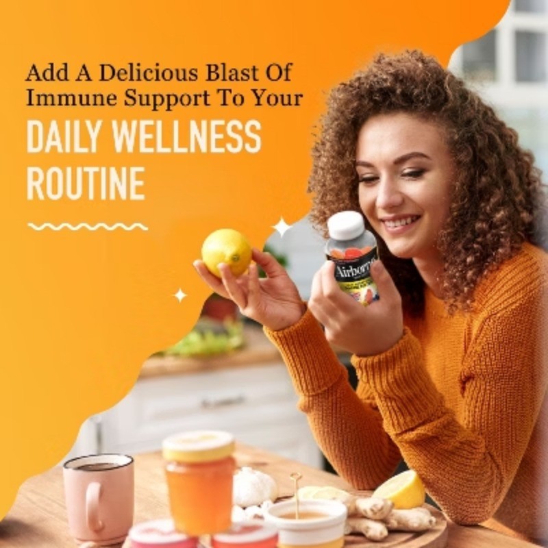 Airborne Immune Support Gummies – Assorted Fruit, 63ct, Vitamin C & Zinc