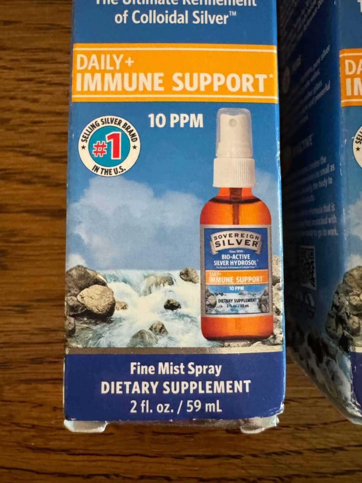 2-Sovereign Silver Bio-Active Silver Hydrosol Fine Mist Spray & Dropper Top 2oz