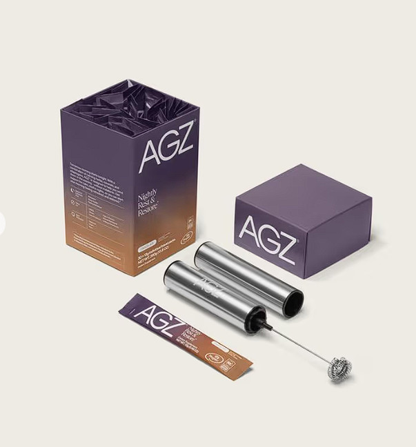 AG- AGZ – NIGHTLY SLEEP SUPPORT – 30 Packets + Frother – Mixed Berry