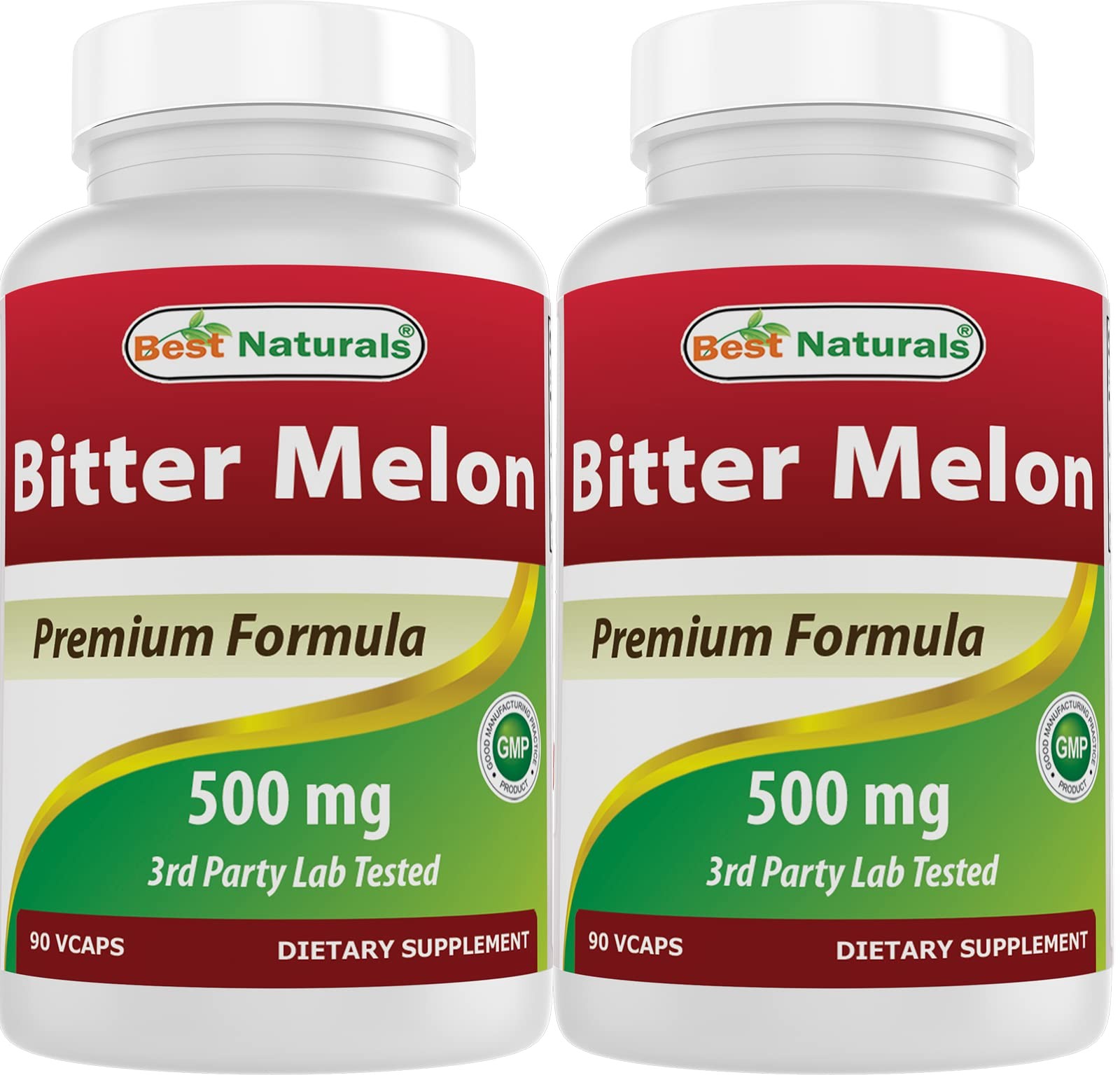 Best Naturals Bitter Melon 500 mg 90 Vcaps (90 Count 90 (Pack of 2)
